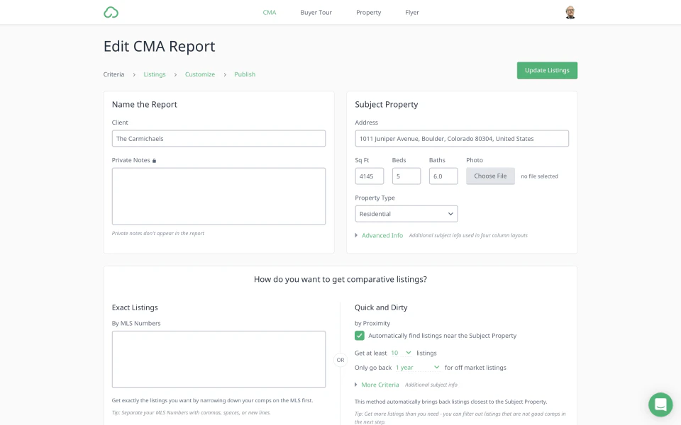 screenshot of Lone Wolf Cloud CMA